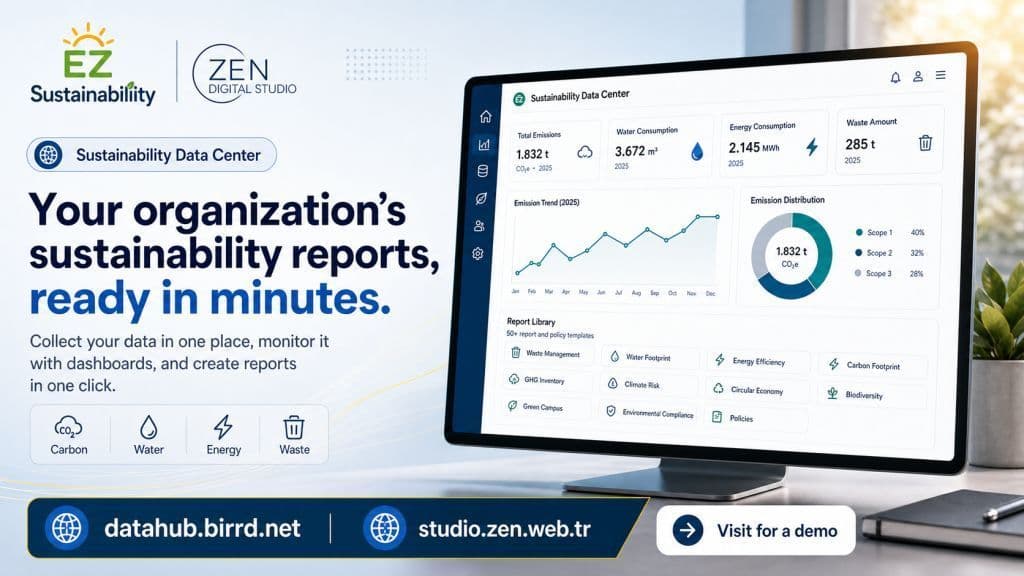 Sürdürülebilirlik raporlaması - veri merkez - Sustainability reporting – data center - Istanbul - Türkiye